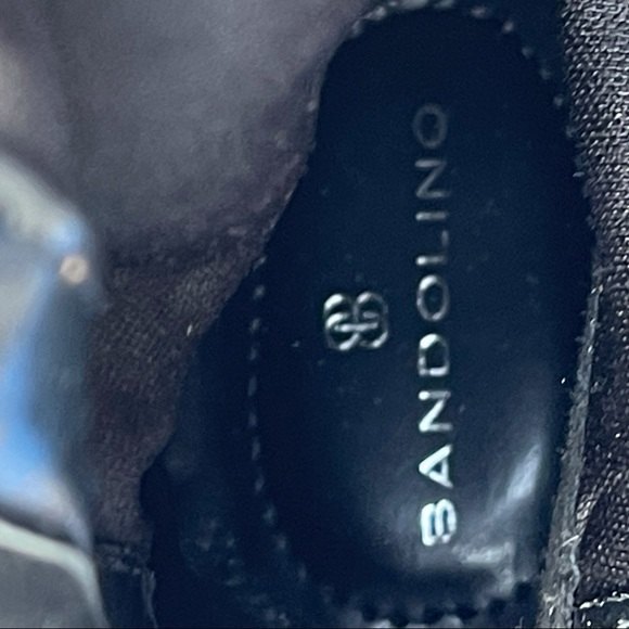 BANDOLINO Farrow Black Leather Suede Back Zip Heel - Picture 3 of 4